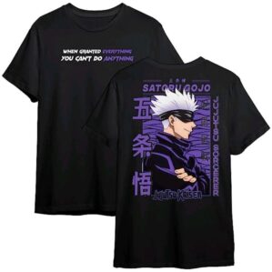 SATURO GOJO ANIME PRINTED MEN’S OVERSIZED T-SHIRT